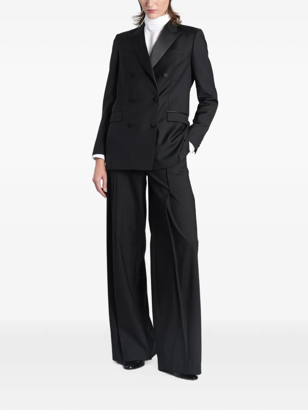 Tagliatore double-breasted peak-lapels blazer Zwart