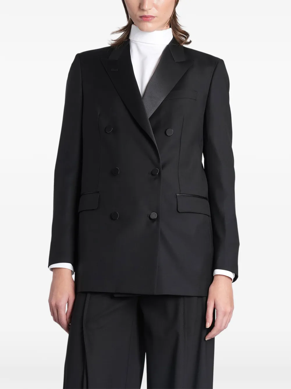 Tagliatore double-breasted peak-lapels blazer Zwart