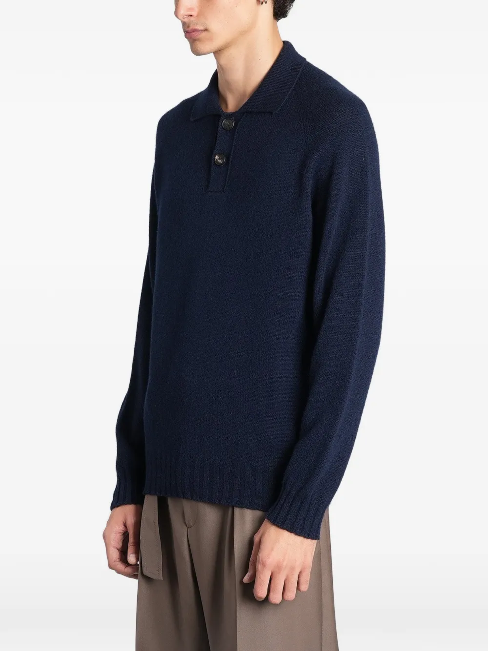 Tagliatore long-sleeve polo shirt Blauw