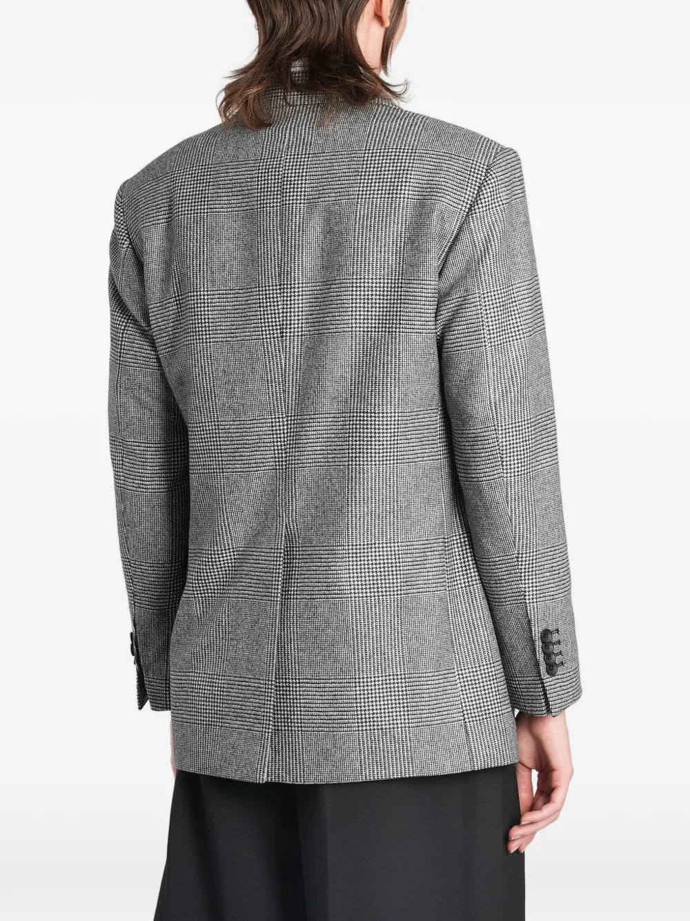 Tagliatore checked double-breasted blazer Grijs