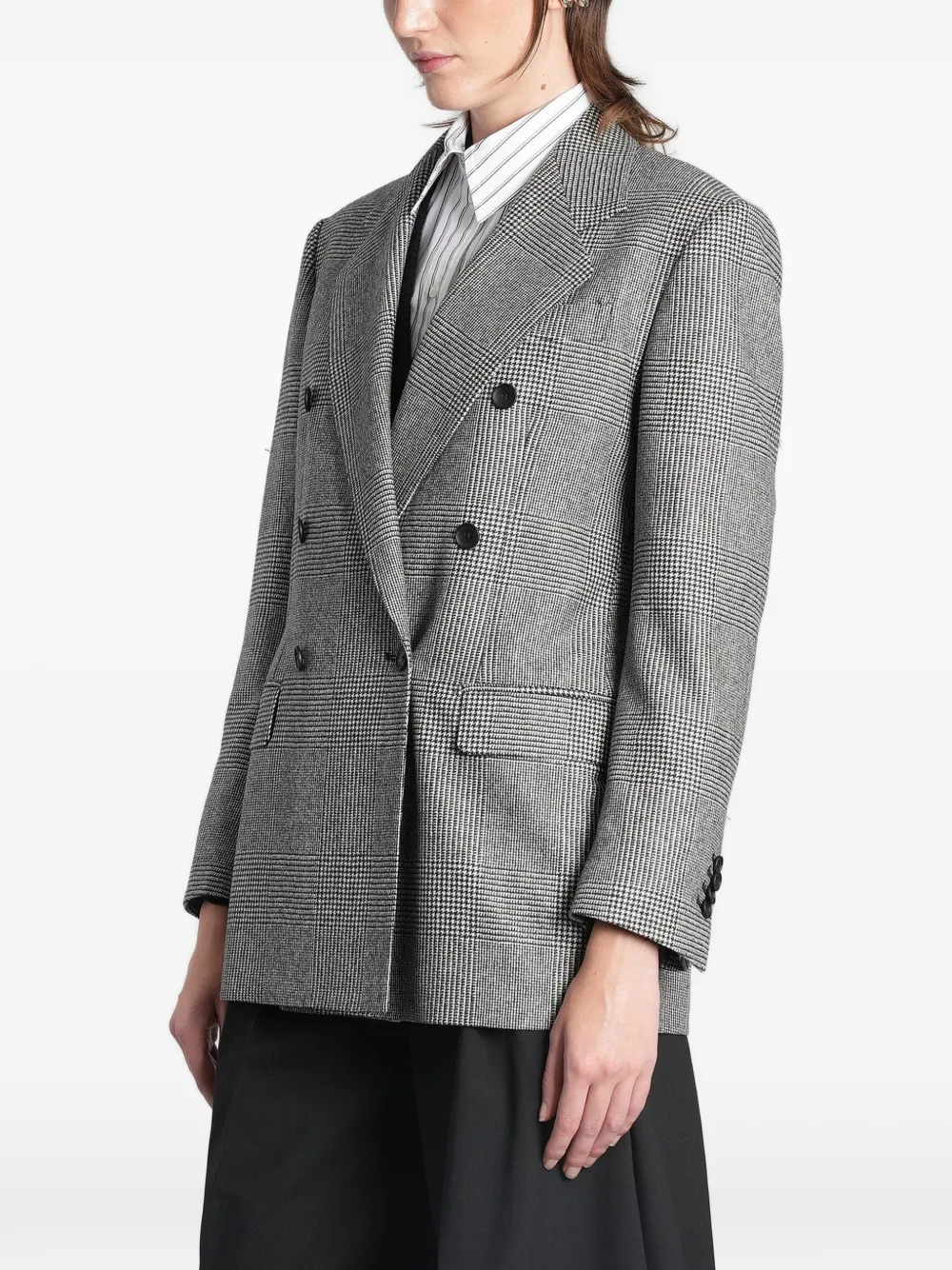 Tagliatore checked double-breasted blazer Grijs