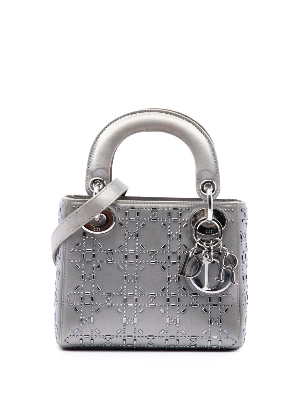 Christian Dior Pre-Owned mini sac à main Lady Dior (2018) - Gris