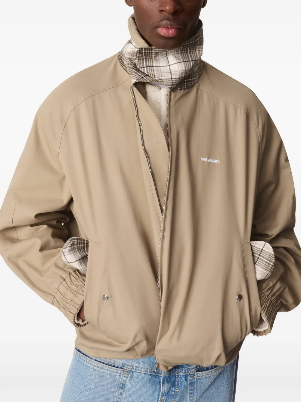 Axel Arigato Nest jack met logo-print Beige