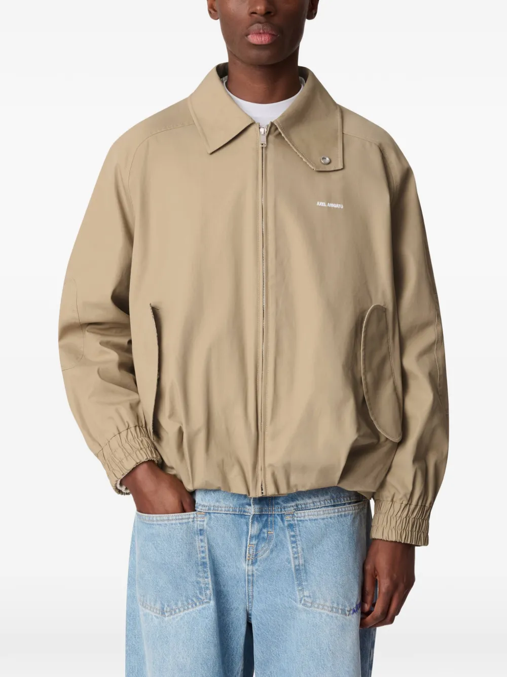Axel Arigato Nest jack met logo-print Beige