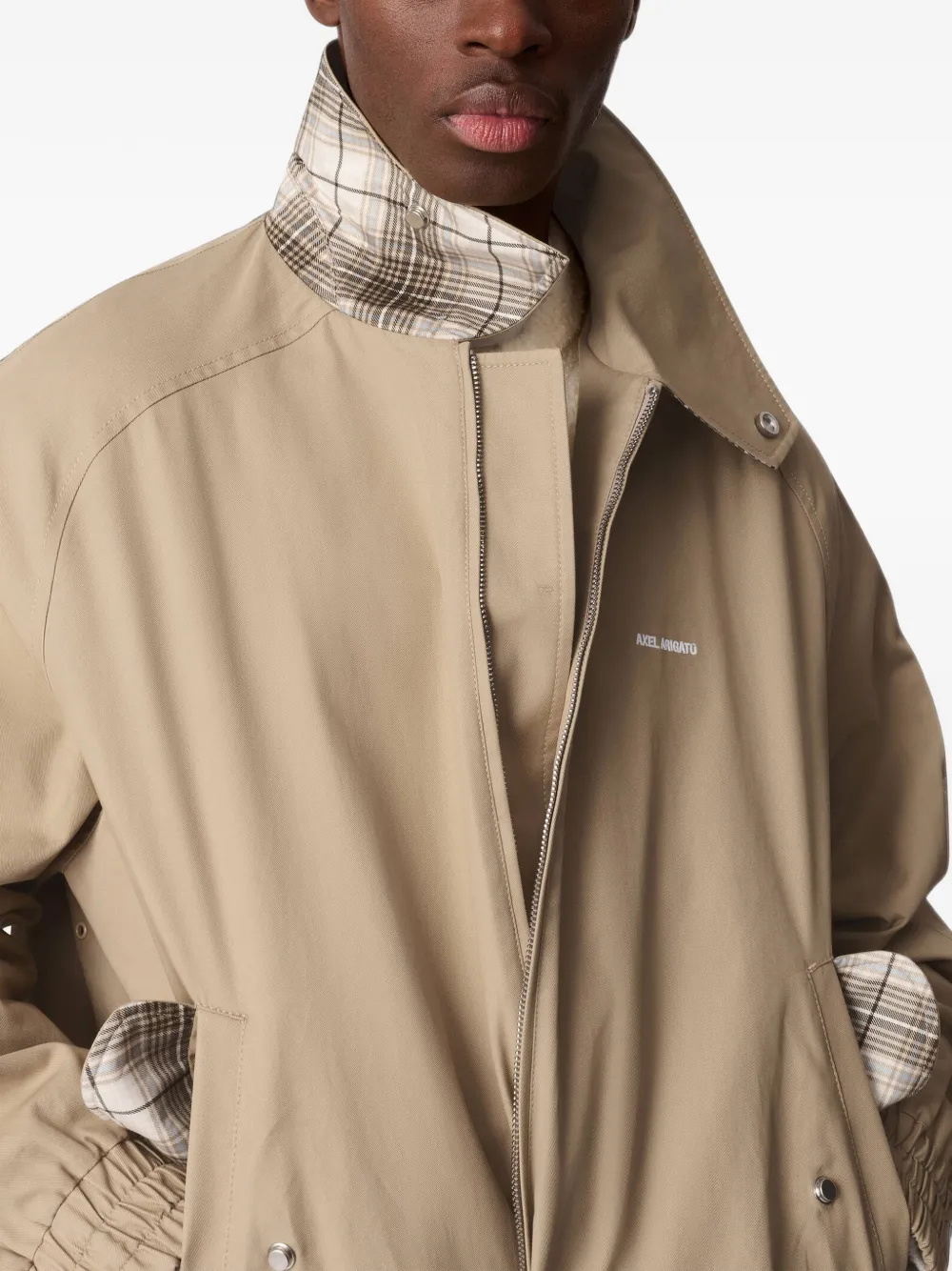 Axel Arigato Nest jack met logo-print Beige