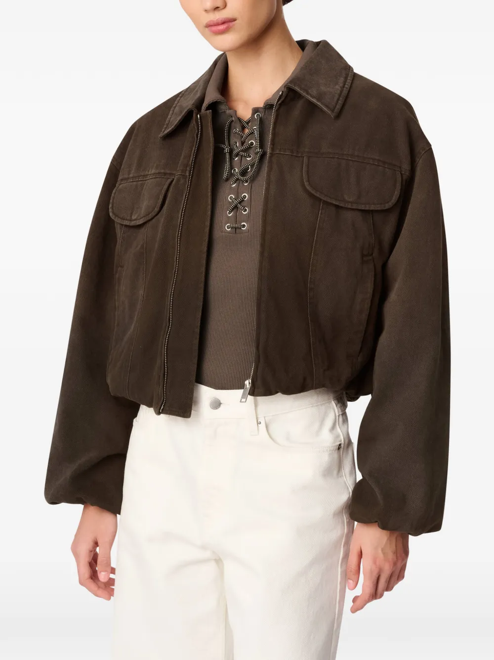 Axel Arigato Aerie jack met rits Bruin