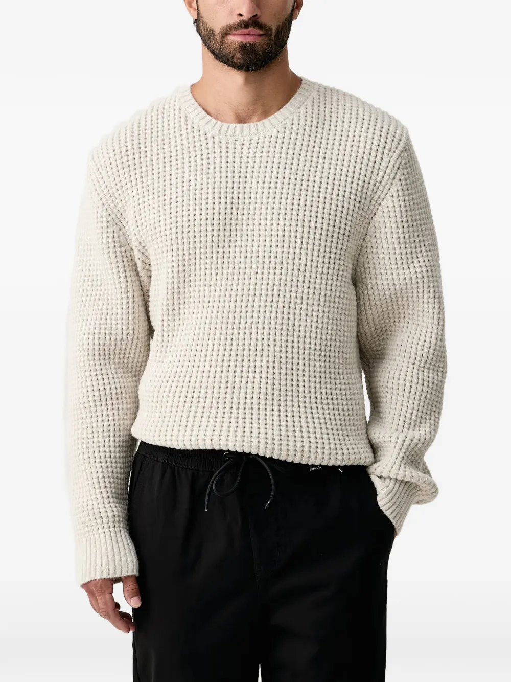 Hurley waffle-knit crew-neck sweater