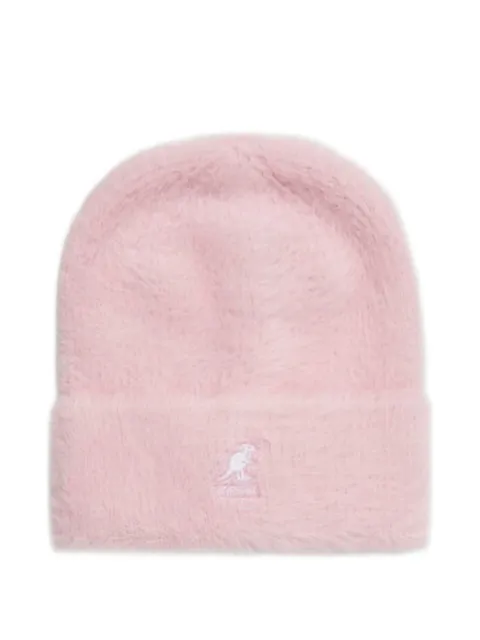 Kangol logo-embroidered faux-fur beanie hat