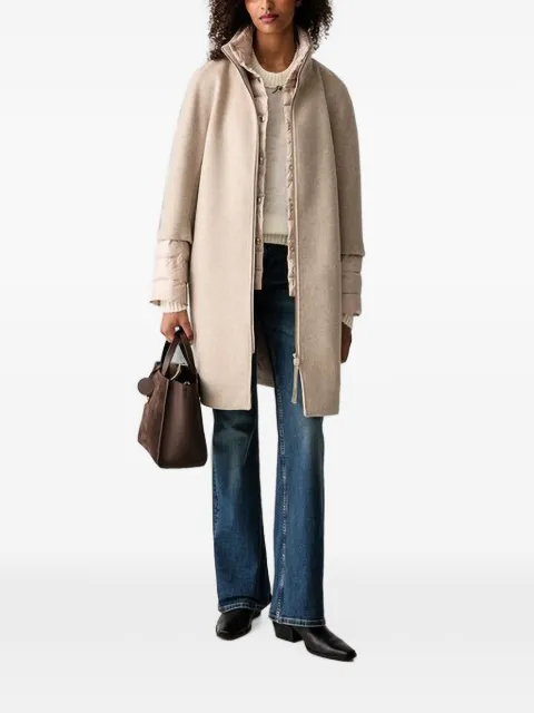 Joop! layered zip-up coat