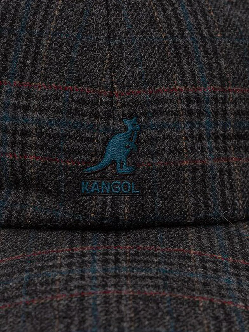 Kangol Geruite pet met oorkleppen Grijs