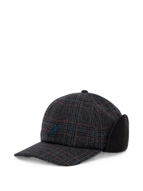 Kangol check ear-flap cap