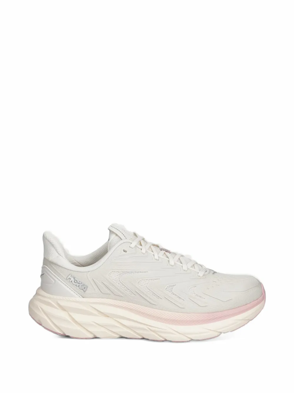 HOKA Clifton chunky-sole lace-up sneakers - Weiß