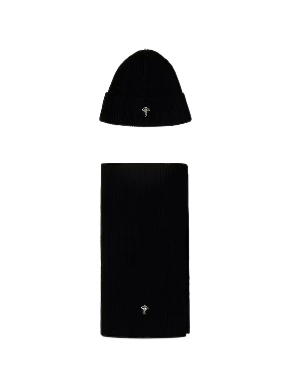 Joop! logo-plaque ribbed-knit beanie hat and scarf (set of two) - Noir Joop! logo-plaque ribbed-knit beanie hat and scarf (set of two) - Noir