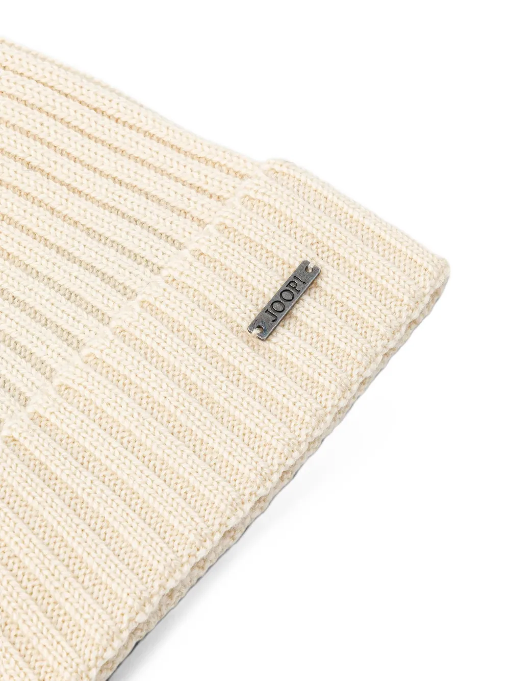Joop! Francis ribbed-knit beanie hat Beige