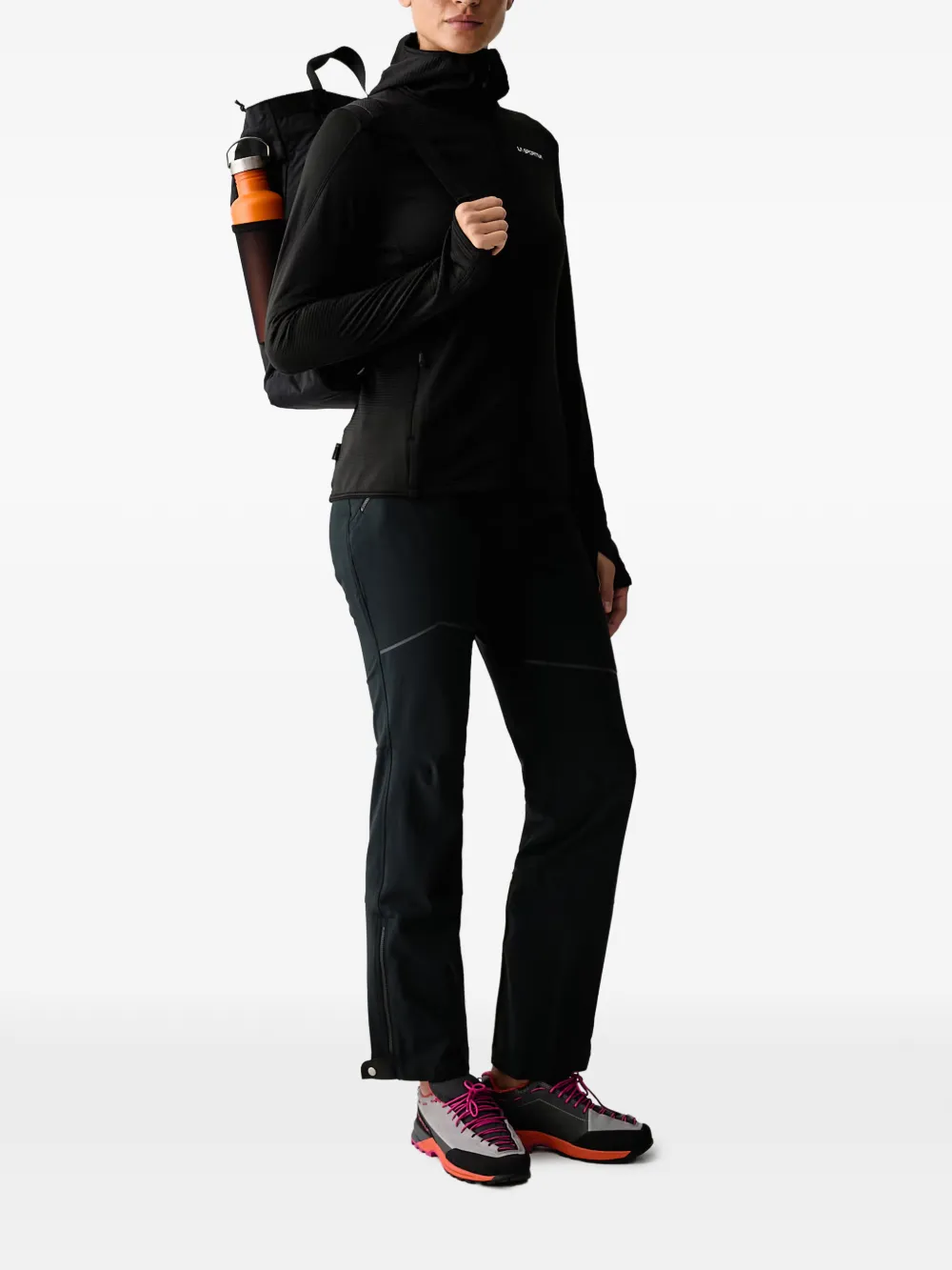 La Sportiva Chill logo-print zip-up hoodie Zwart