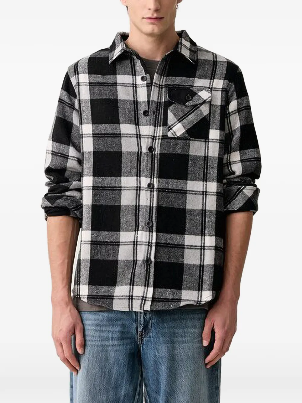 Hurley check-pattern button-up shirt