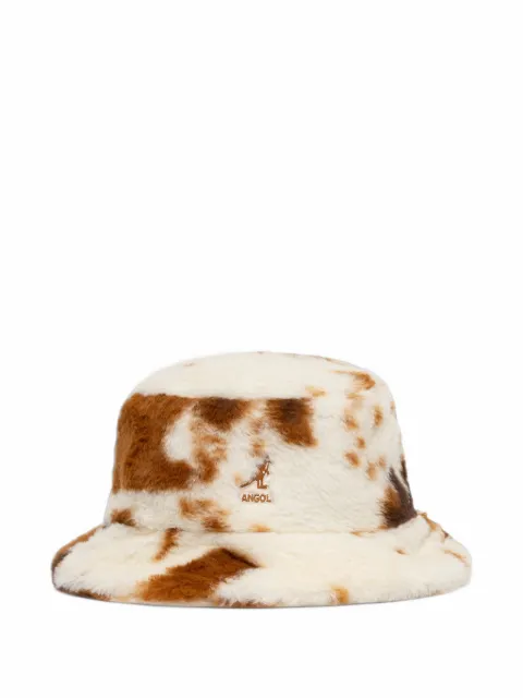 Kangol cow-print faux-fur bucket hat