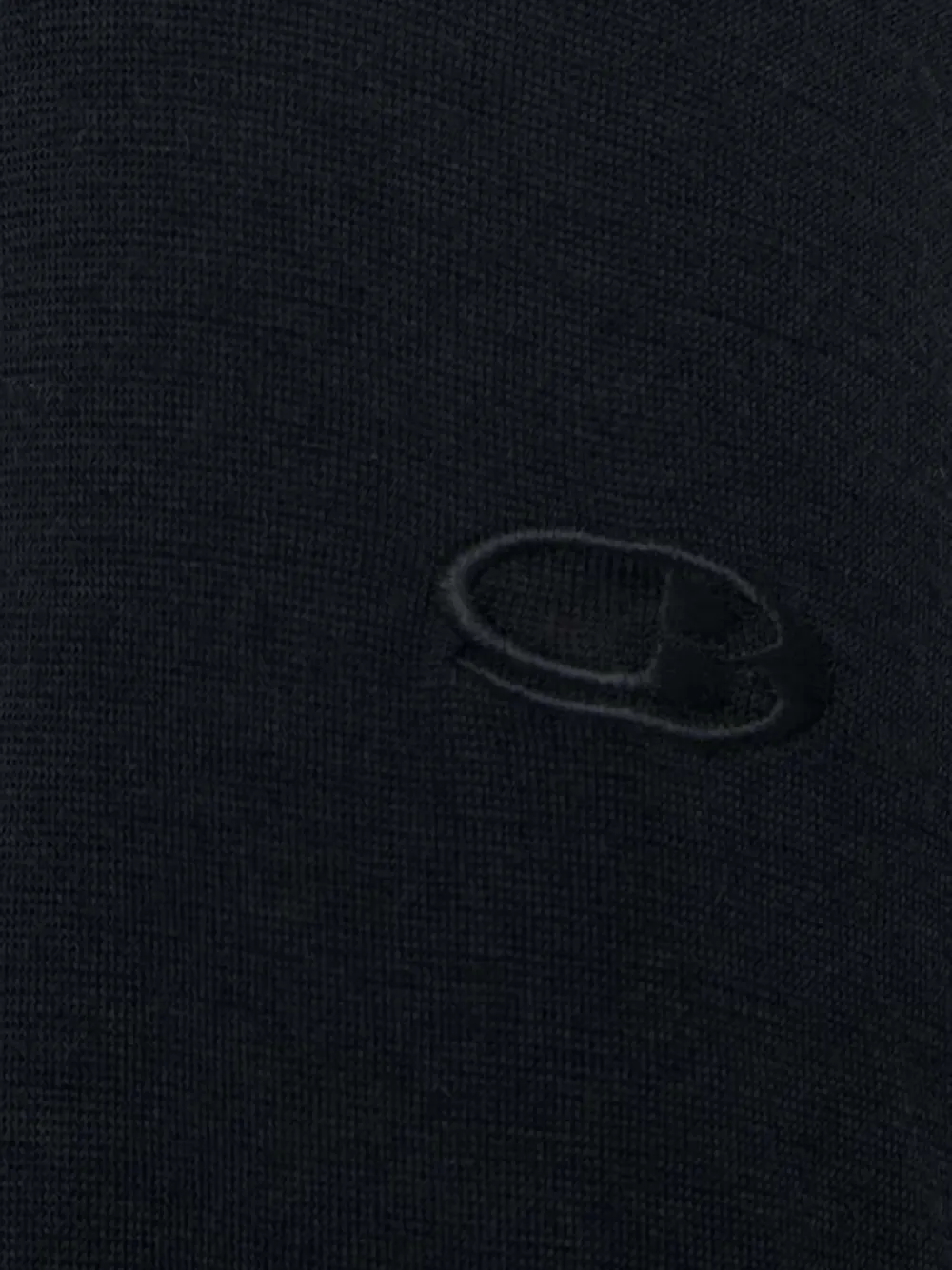 icebreaker 200 Oasis scoop-neck embroidered-logo base layer Zwart