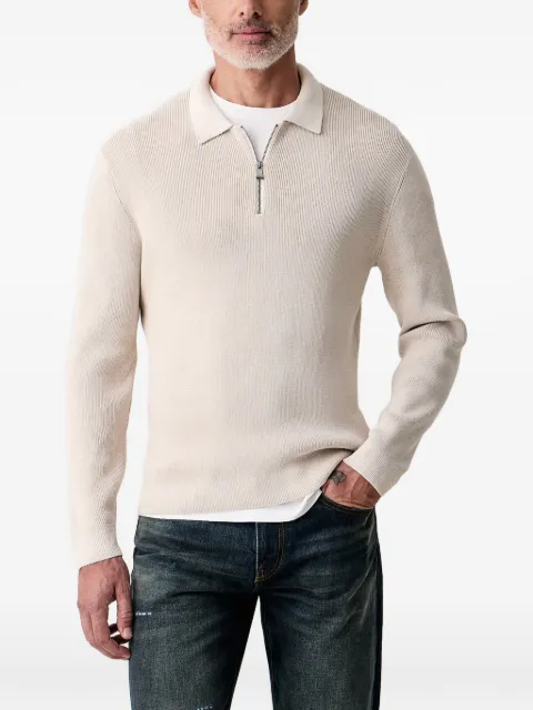 Joop! zip-neck ribbed sweater
