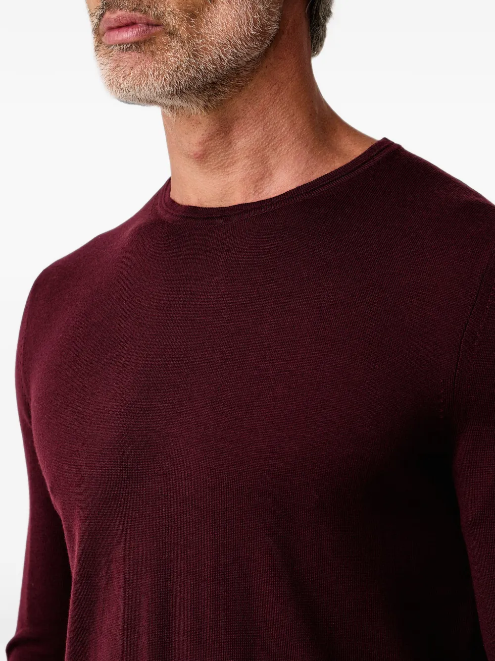 Joop! logo-plaque crew-neck sweater Rood