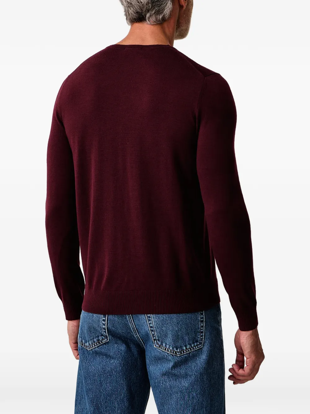 Joop! logo-plaque crew-neck sweater Rood