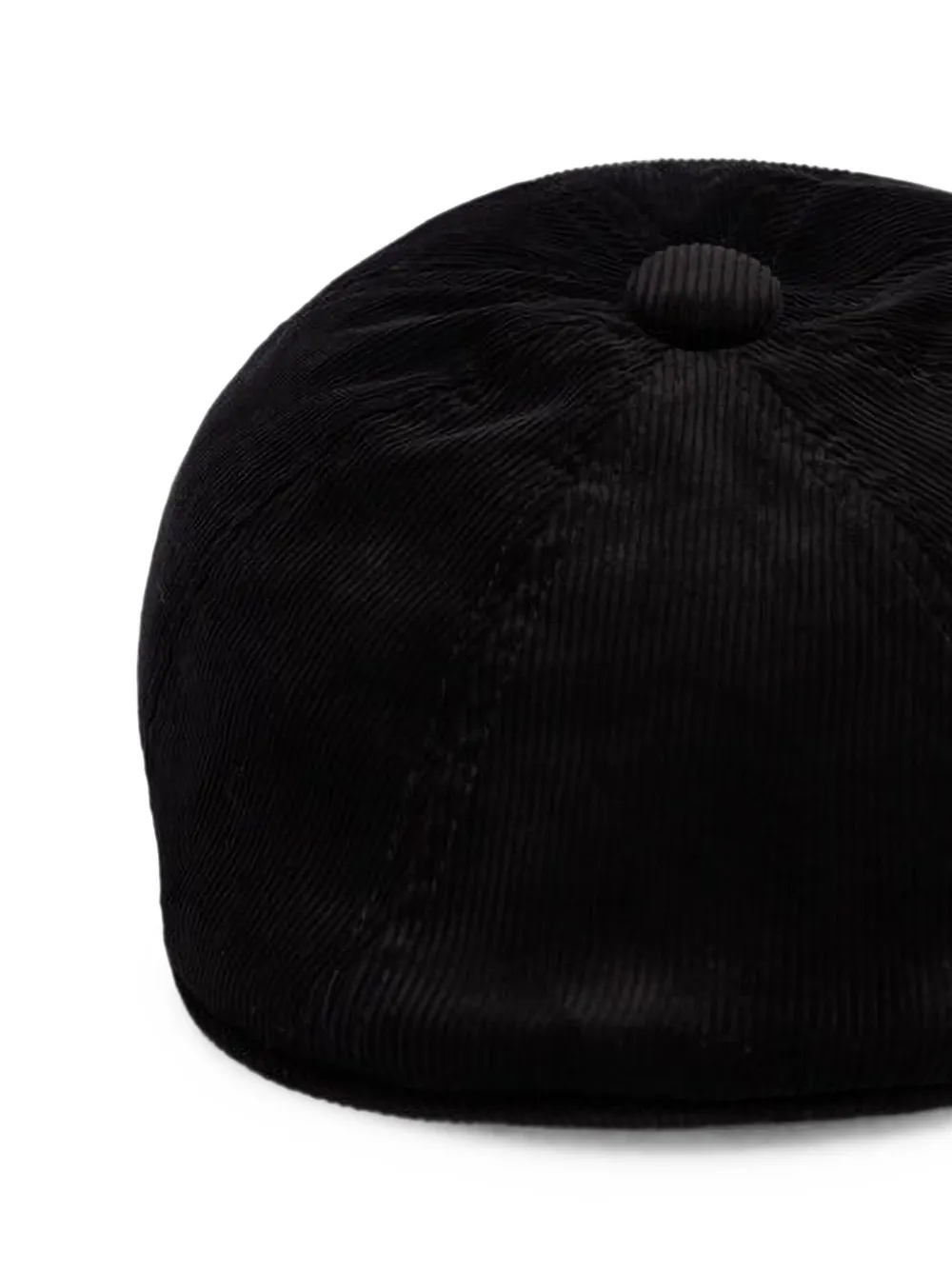 Kangol Ribfluwelen platte pet Zwart