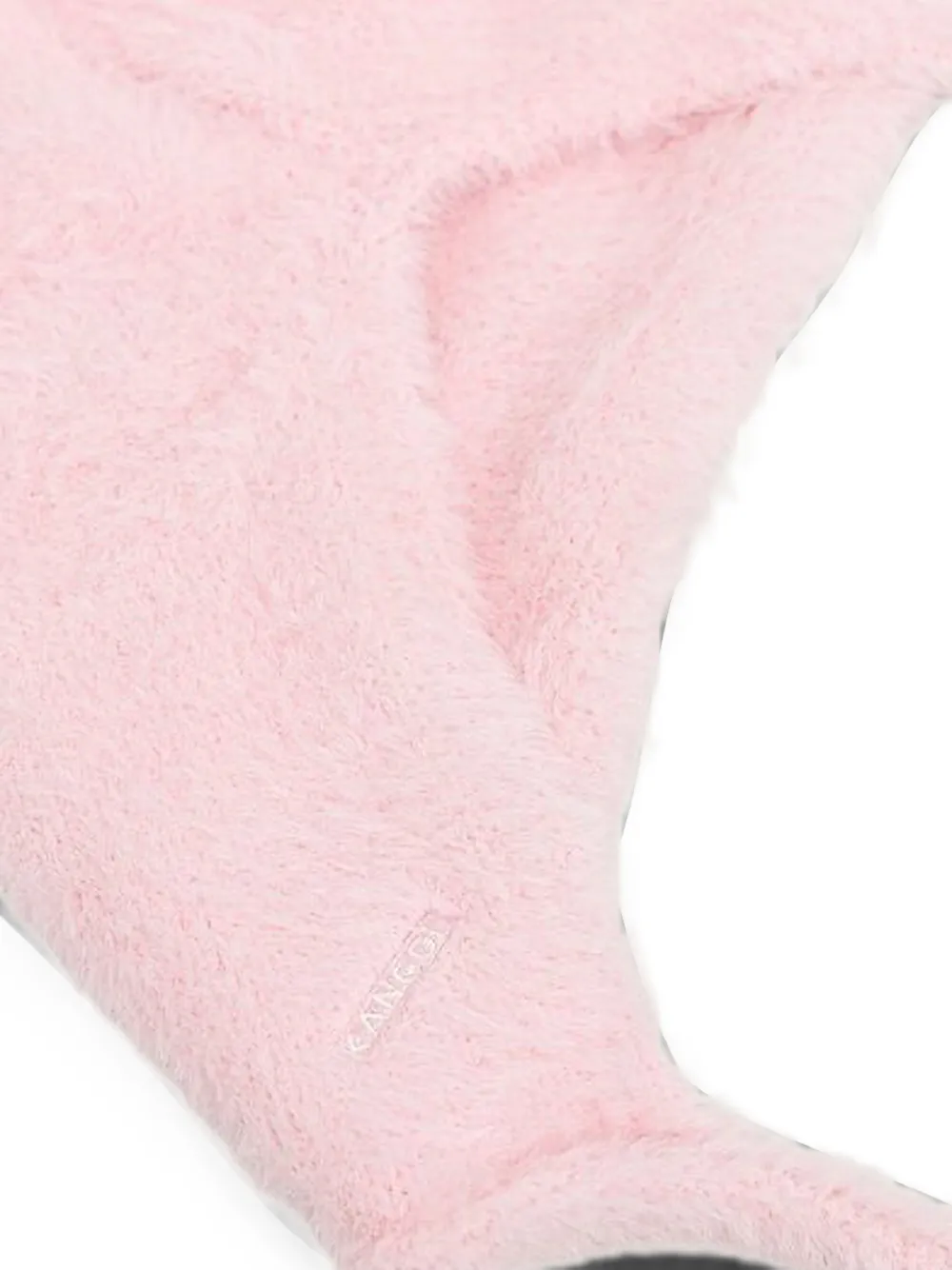 Kangol Hoed met harige afwerking en striksluiting Roze