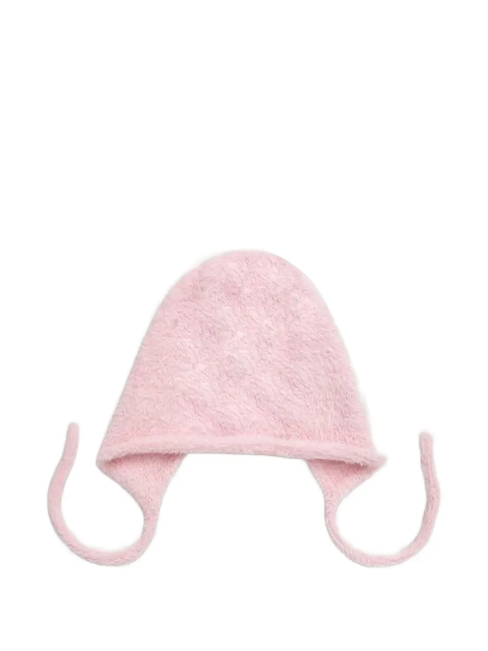 Kangol Hoed met harige afwerking en striksluiting Roze