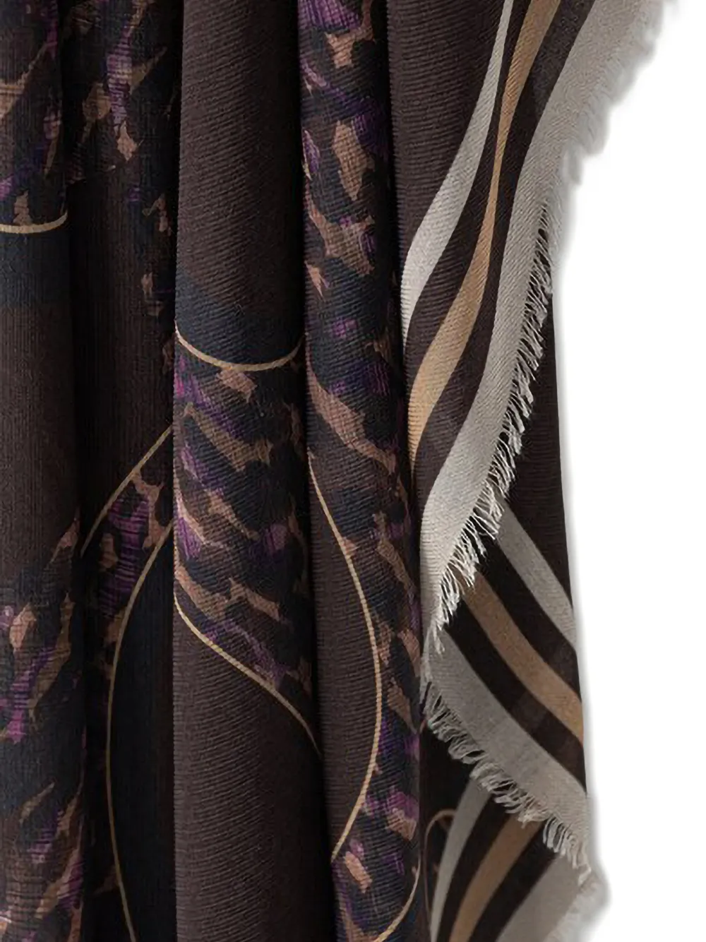 Joop! Sjaal met logoprint Bruin