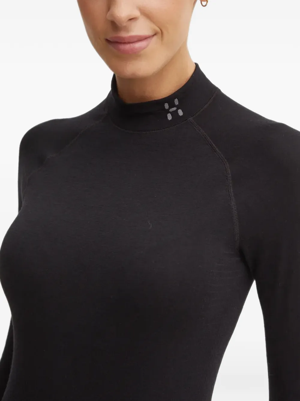Haglöfs Latnja raglan-sleeve high-neck top Zwart