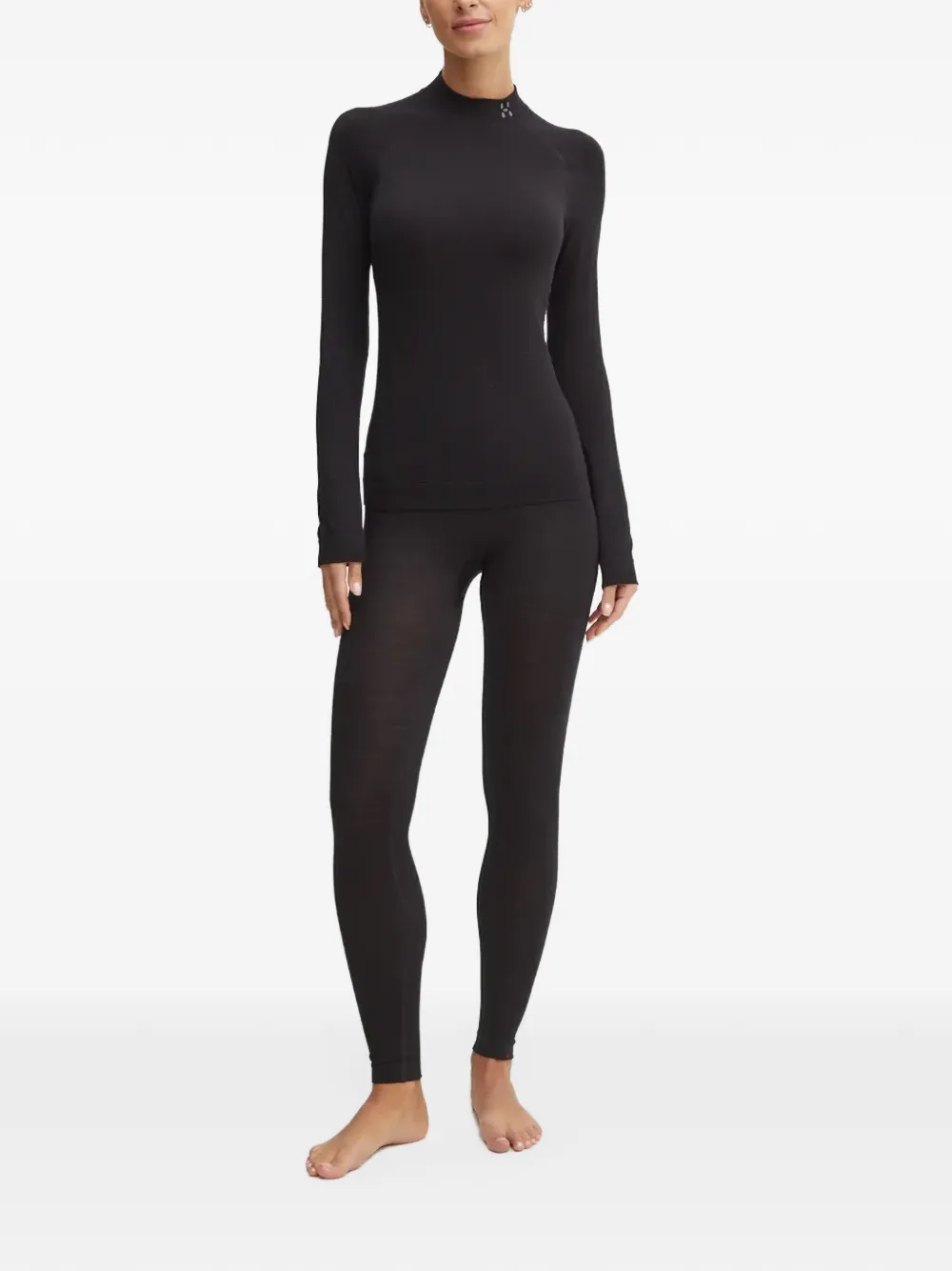 Haglöfs Latnja raglan-sleeve high-neck top Zwart