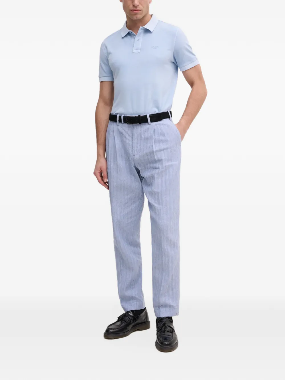 Joop! Poloshirt met geborduurd logo Blauw