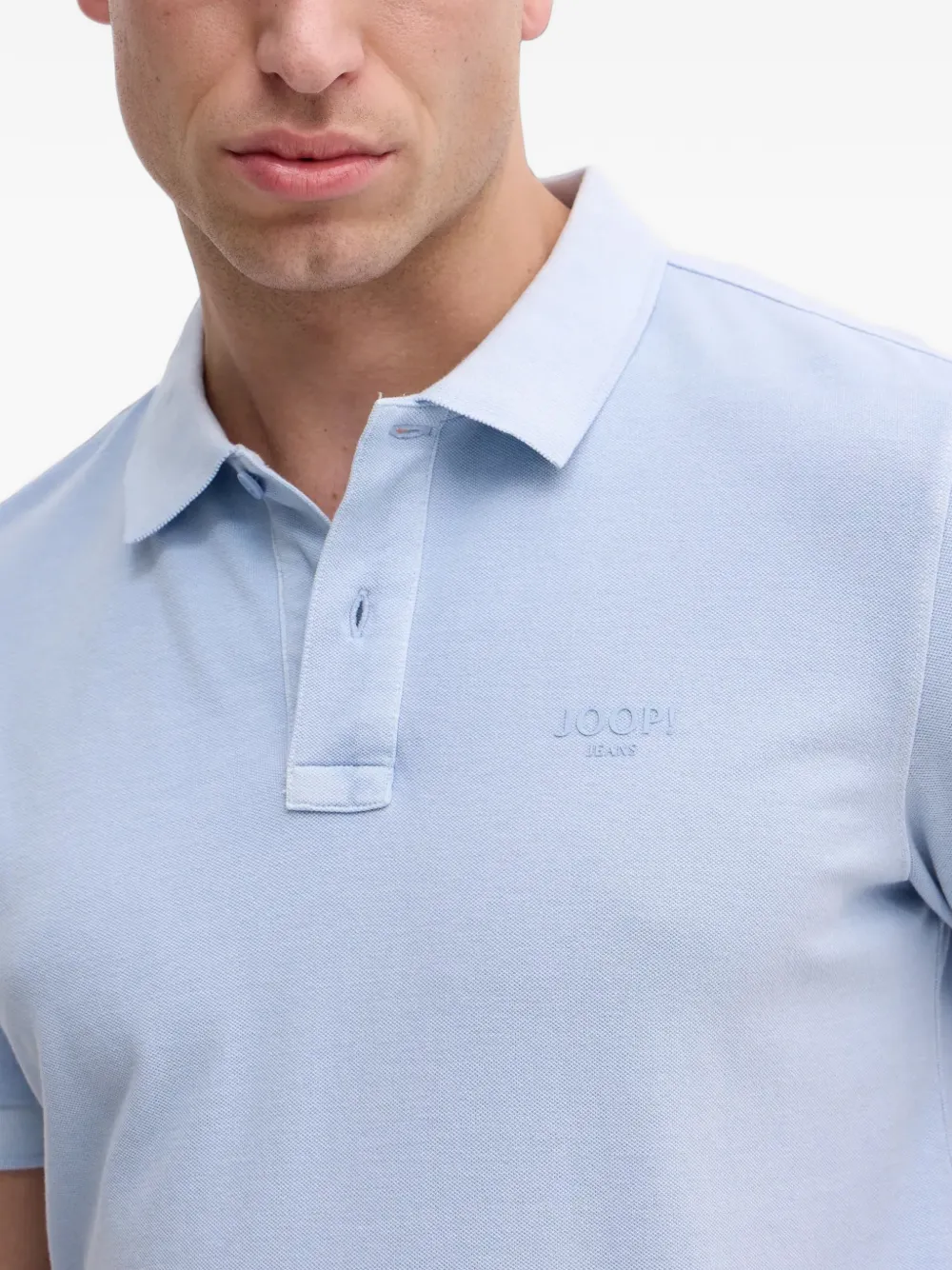 Joop! Poloshirt met geborduurd logo Blauw