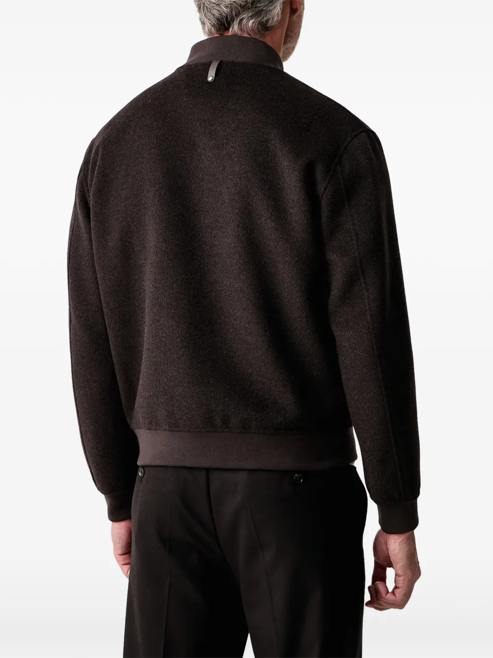 Joop! logo-patch bomber jacket Bruin