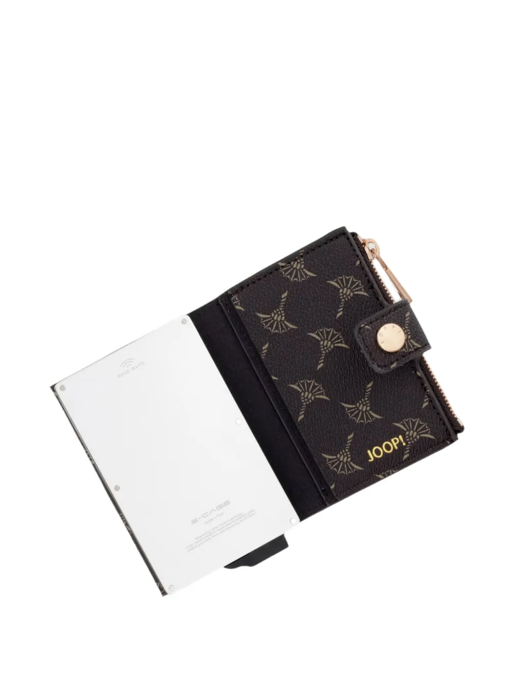Joop! Cortina C-Four portemonnee met monogram-print en drukknoop Bruin