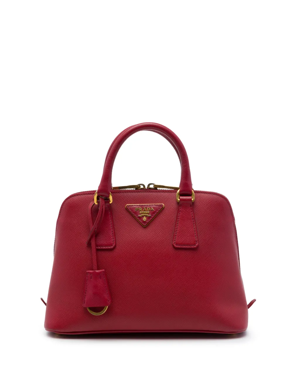Prada Pre-Owned 2010-2026 Small Saffiano Lux Promenade satchel - Rot