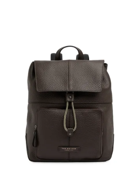 The Bridge grained leather backpack