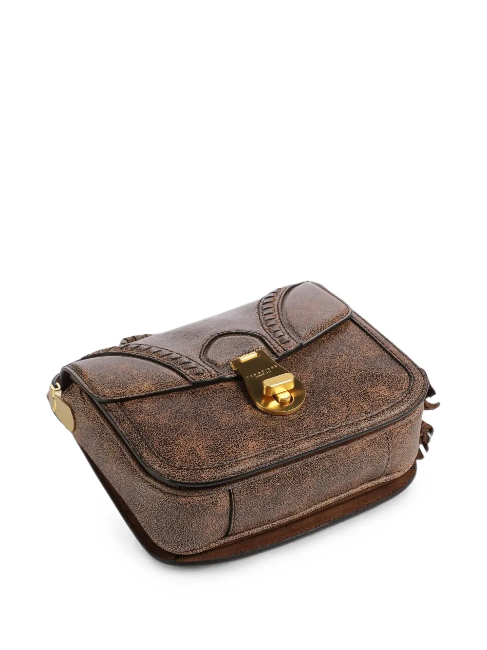 The Bridge Mia Wow crossbodytas met stikselafwerking Bruin