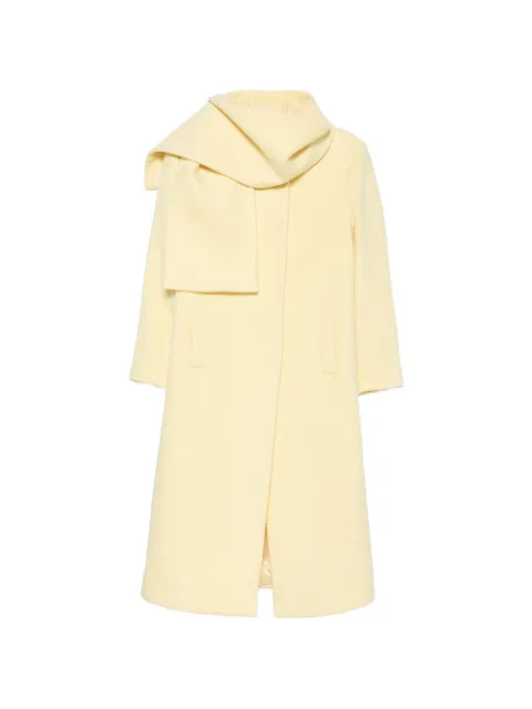 MSGM scarf-detail single-breasted coat