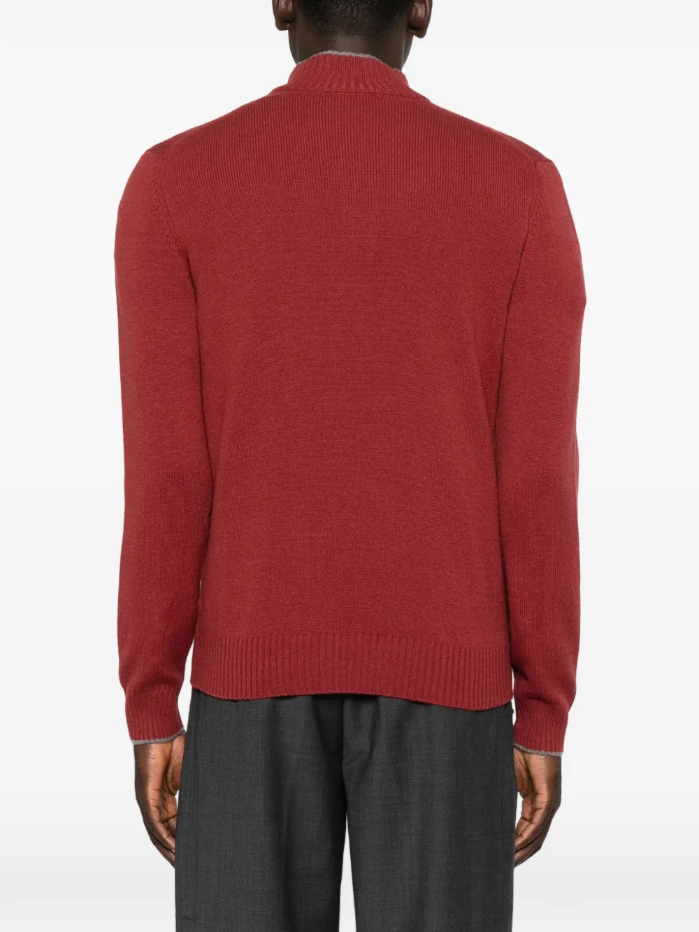 Gran Sasso Poloshirt met geribbelde afwerking en knopenbies Rood