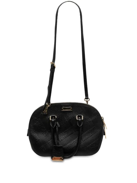 Burberry Pre-Owned 2012-2015 small Heritage Grain Check leather satchel bag