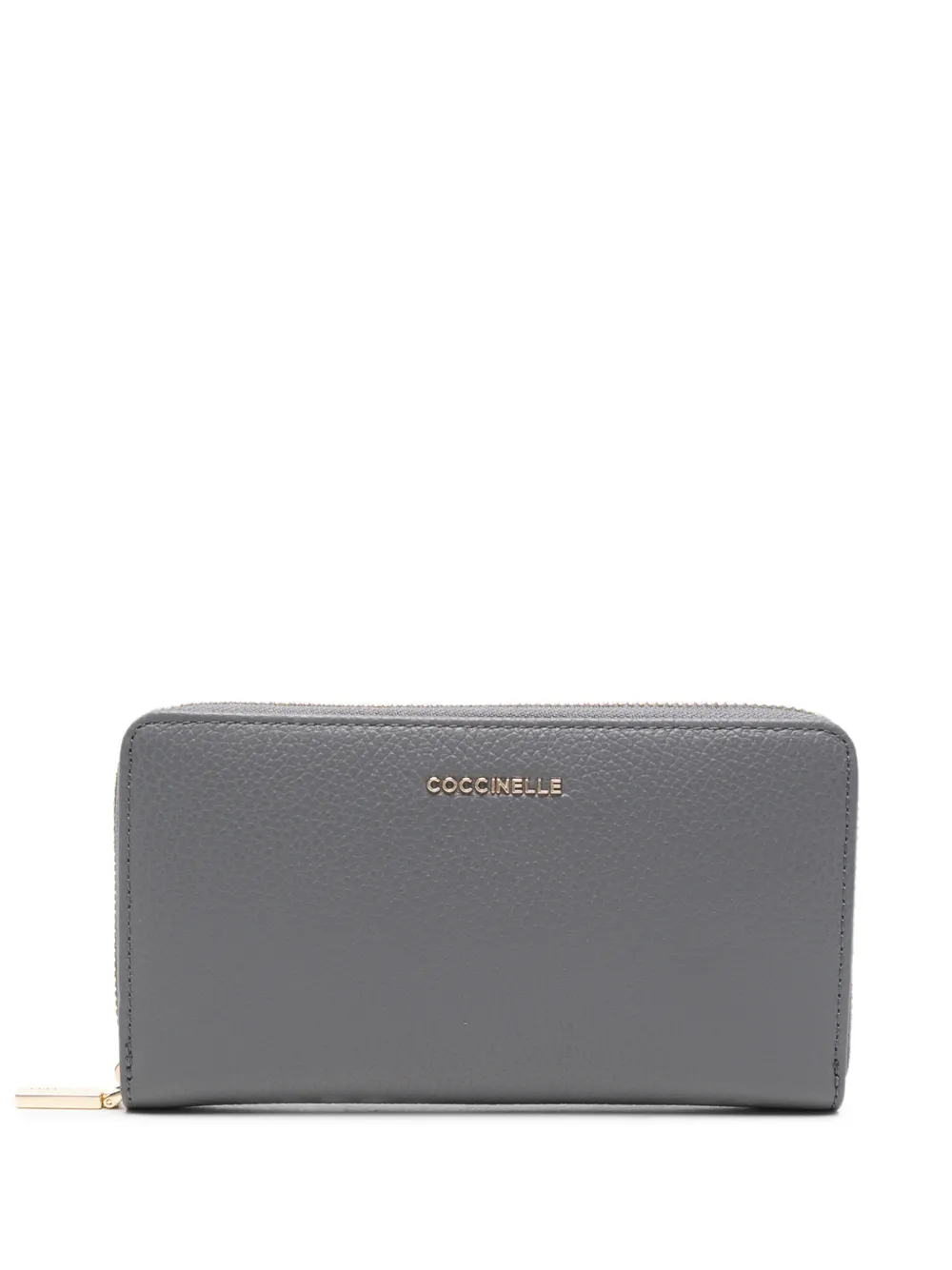 Coccinelle pebbled leather wallet - Grau