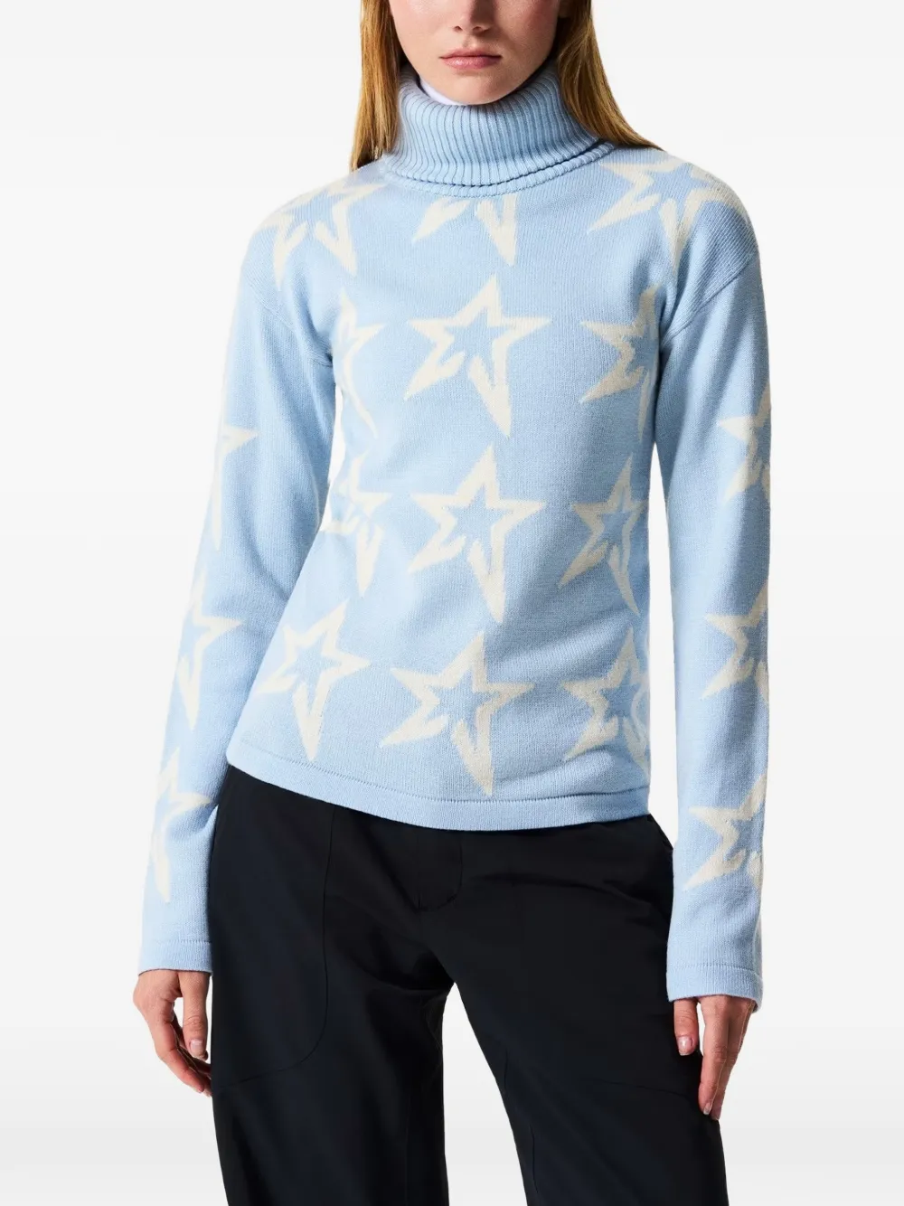 Perfect Moment Star Dust trui van merinowol Blauw
