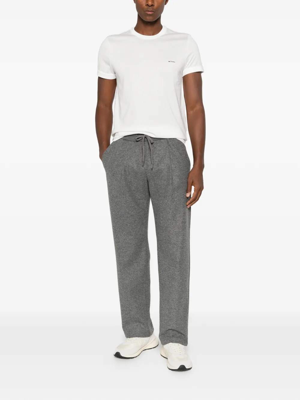 Kiton logo-embroidered T-shirt Wit