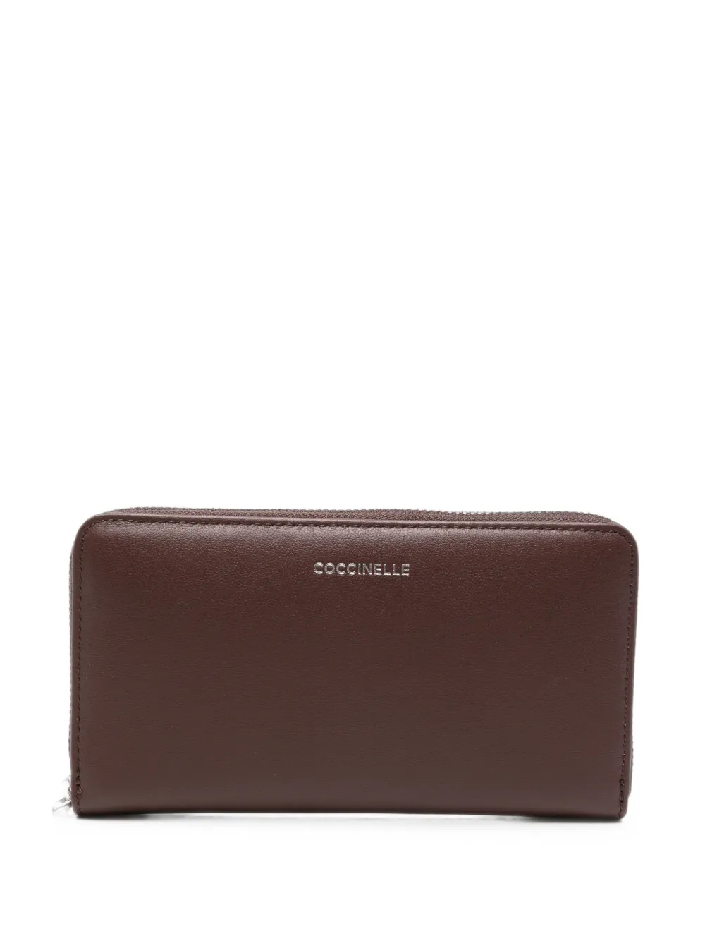 Coccinelle logo-print leather wallet - Marrone