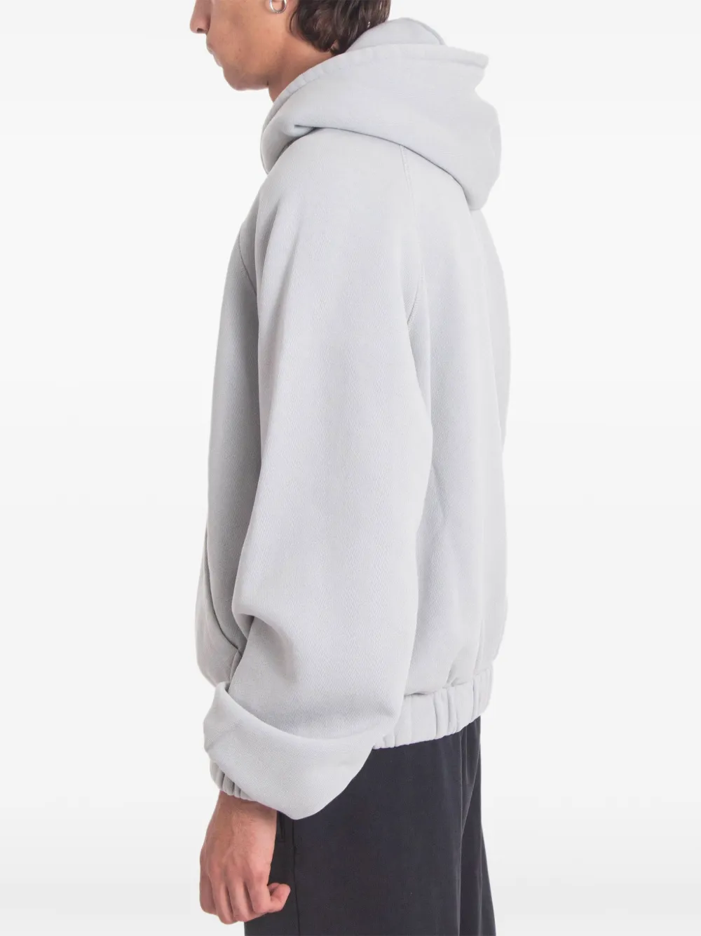MISBHV Community hoodie met rits en logo-print Grijs