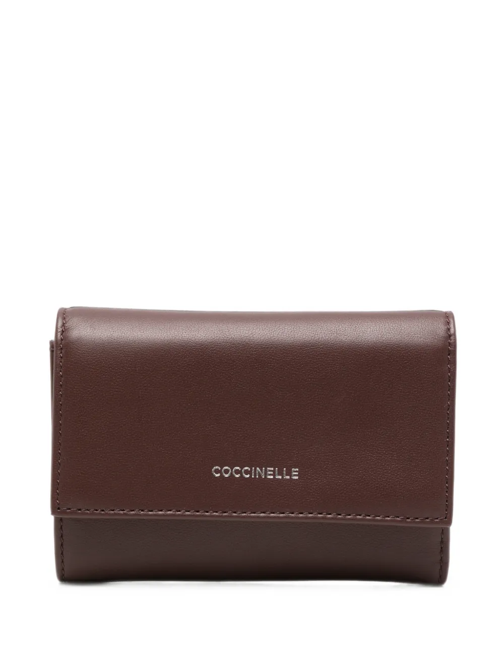 Coccinelle logo-print leather wallet - Marrone