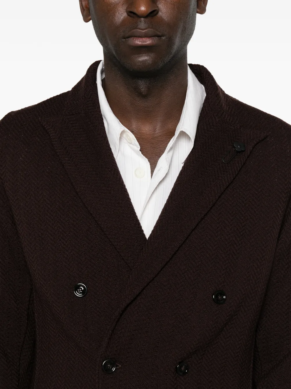 Lardini Blazer met dubbele rij knopen Bruin