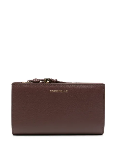 Coccinelle logo-stamp grained leather wallet