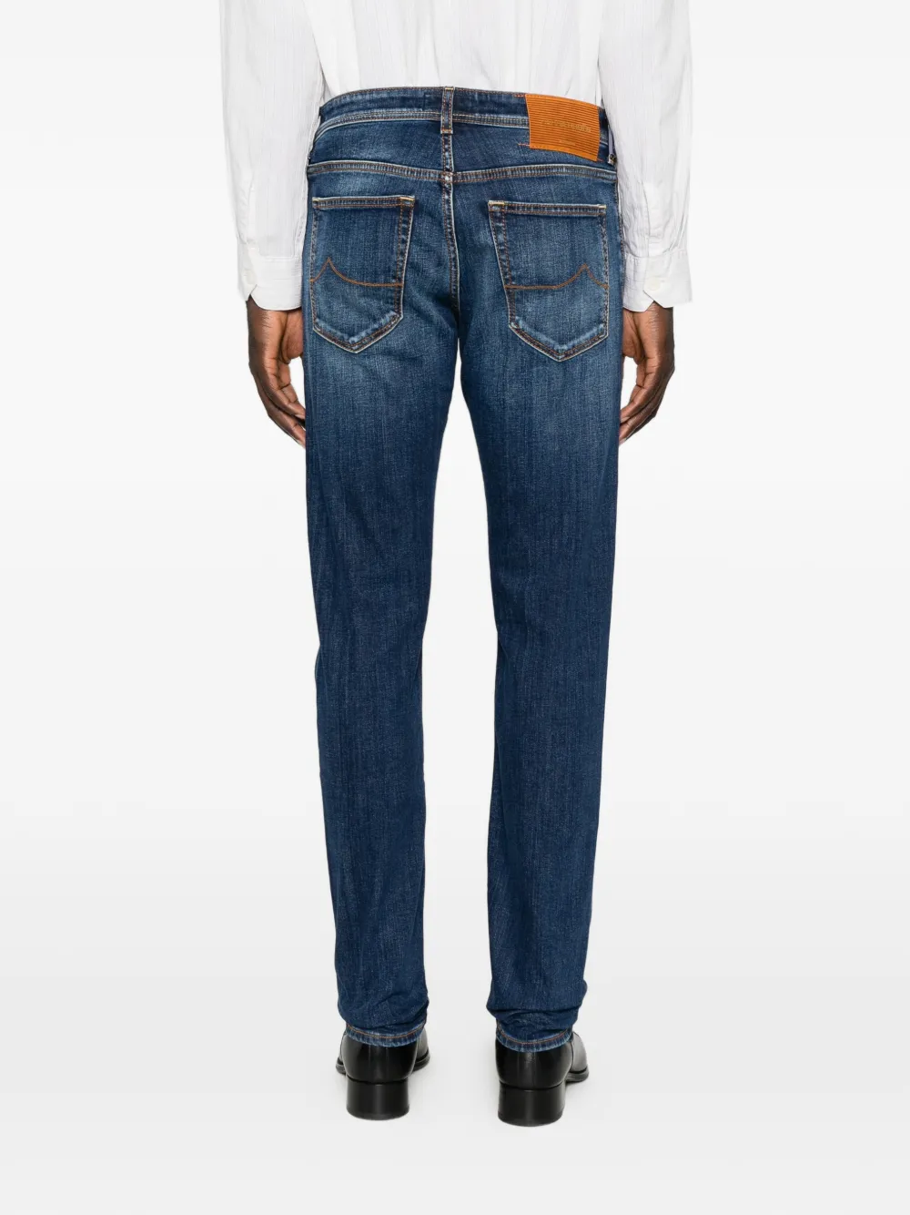 Jacob Cohën Straight jeans met vervaagd effect Blauw
